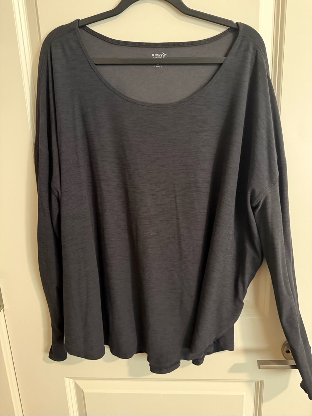 Old Navy Charcoal Scoop Neck Long-Sleeve Top